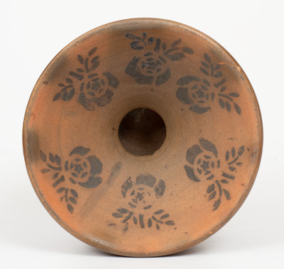 Exceptional Cobalt-Decorated Palatine, West Virginia Stoneware Spittoon, circa 1880