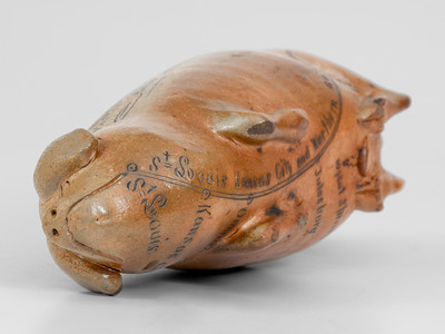 Rare Anna Pottery Stoneware Pig Flask w/