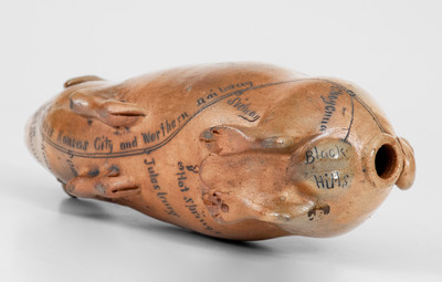 Rare Anna Pottery Stoneware Pig Flask w/