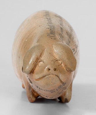 Rare Anna Pottery Stoneware Pig Flask w/ 