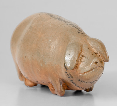 Rare Anna Pottery Stoneware Pig Flask w/ 