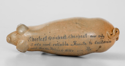 Rare Anna Pottery Stoneware Pig Flask w/