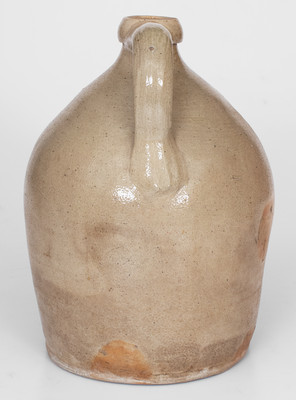 Two-Gallon T. HARRINGTON / LYONS, NY Stoneware Jug w/ Cobalt Foliate Design, c1860