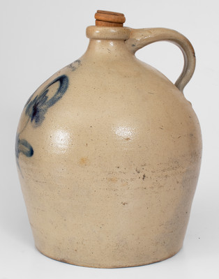 LEHMAN & RIEDINGER / POUGHKEEPSIE N Y Two-Gallon Stoneware Jug, c1845