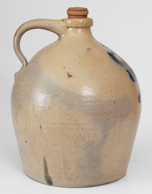 LEHMAN & RIEDINGER / POUGHKEEPSIE N Y Two-Gallon Stoneware Jug, c1845