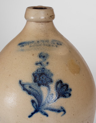 N. CLARK & Co. / ROCHESTER, NY Two-Gallon Stoneware Jug, 1839-1851