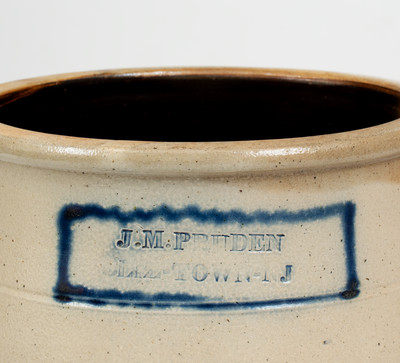 Two Cobalt-Decorated Stoneware Jars, NJ origin, 19th century