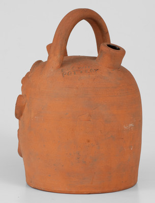 Rare BROWN POTTERY (Arden, North Carolina) Face Jug, mid 20th century