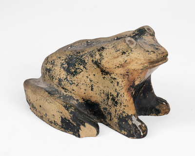 Large-Sized Stoneware Figure of a Frog, Ohio origin, late 19th of early 20th century