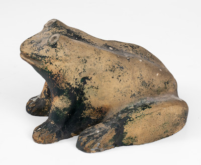 Large-Sized Stoneware Figure of a Frog, Ohio origin, late 19th of early 20th century