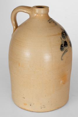 JULIUS NORTON / BENNINGTON, VT Stoneware Jug with Floral Decoration, 1841-1844