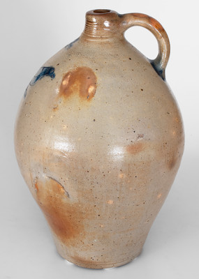 4 Gal. Connecticut Stoneware Jug w/ Incised Bird Decoration, circa 1815