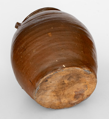 Rare "Lm / July 21, 1853" Four-Gallon Stoneware Jar by David Drake, Lewis Miles' Stony Bluff Manufactory, Edgefield District, SC