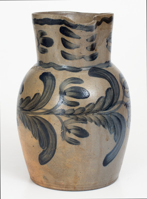 Very Important Newly Discovered HOLMES, Georgetown, D.C. Stoneware Pitcher, circa 1820