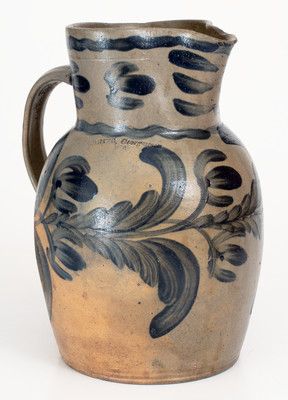 Very Important Newly Discovered HOLMES, Georgetown, D.C. Stoneware Pitcher, circa 1820