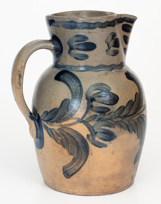 Very Important Newly Discovered HOLMES, Georgetown, D.C. Stoneware Pitcher, circa 1820