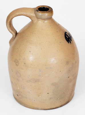 Extremely Rare HART S (Fulton, New York) Stoneware Jug w/ Cobalt Slip Profanity