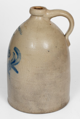 Unusual 2 Gal. Stoneware Jug with POUGHKEEPSIE, NY Advertising