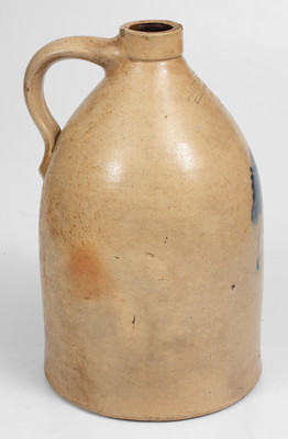 2 Gal. BRADY & RYAN / ELLENVILLE, NY Stoneware Jug w/ Bird Decoration