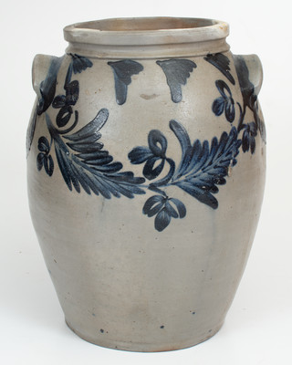 Four-Gallon Baltimore, Maryland Stoneware Jar, circa 1840