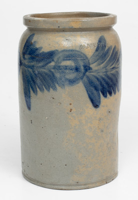 H. MYERS (Henry Remmey working for Merchant Henry Myers) Stoneware Jar, Baltimore, c1825