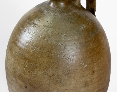 Extremely Rare Stoneware Jug: 