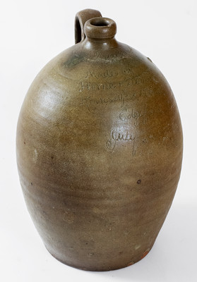 Extremely Rare Stoneware Jug: 