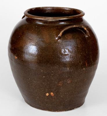 Four-Gallon Alkaline-Glazed Stoneware Jar attrib. David Drake, Edgefield District, SC, mid 19th century