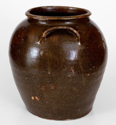 Four-Gallon Alkaline-Glazed Stoneware Jar attrib. David Drake, Edgefield District, SC, mid 19th century
