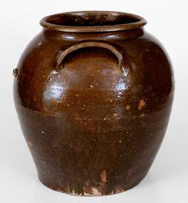 Four-Gallon Alkaline-Glazed Stoneware Jar attrib. David Drake, Edgefield District, SC, mid 19th century