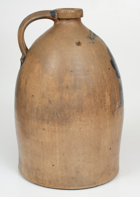 3 Gal. COWDEN & WILCOX / HARRISBURG, PA Stoneware Jug w/ Floral Decoration