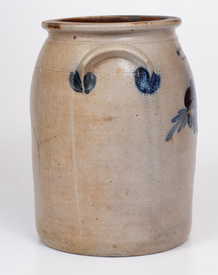 2 Gal. COWDEN & WILCOX / HARRISBURG, PA Stoneware Jar w/ Floral Decoration