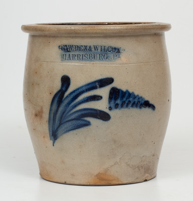 COWDEN & WILCOX / HARRISBURG, PA Stoneware Cream Jar