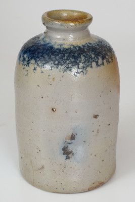 JOHN BELL / WAYNESBORO Stoneware Canning Jar w/ Bold Sponged Cobalt Decoration