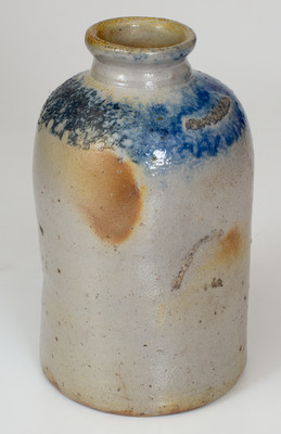 JOHN BELL / WAYNESBORO Stoneware Canning Jar w/ Bold Sponged Cobalt Decoration