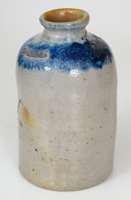 JOHN BELL / WAYNESBORO Stoneware Canning Jar w/ Bold Sponged Cobalt Decoration