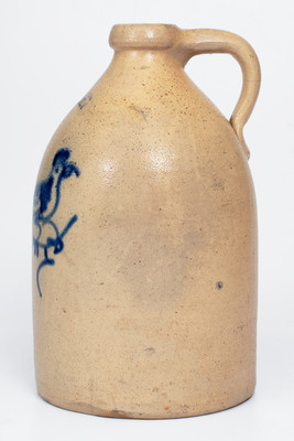 J. A. & C. W. UNDERWOOD / FORT EDWARD, NY Stoneware Bird Jug, 1865-1867