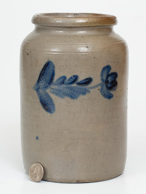 Small-Sized Philadelphia Stoneware Jar w/ Cobalt Decoration, attrib. Henry H. Remmey