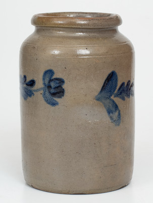 Small-Sized Philadelphia Stoneware Jar w/ Cobalt Decoration, attrib. Henry H. Remmey