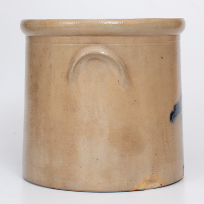 2 Gal. Stoneware Crock w/ Bird-on-Branch Decoration, Ballardvale, MA origin