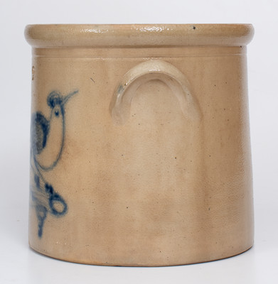 2 Gal. Stoneware Crock w/ Bird-on-Branch Decoration, Ballardvale, MA origin