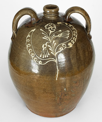 Exceptional C. Rhodes / Maker (Collin Rhodes, Edgefield District, SC) Four-Gallon Double-Handled Stoneware Jug