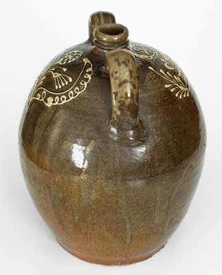 Exceptional C. Rhodes / Maker (Collin Rhodes, Edgefield District, SC) Four-Gallon Double-Handled Stoneware Jug