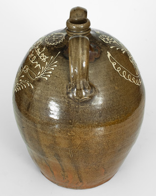 Exceptional C. Rhodes / Maker (Collin Rhodes, Edgefield District, SC) Four-Gallon Double-Handled Stoneware Jug