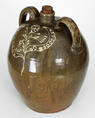 Exceptional C. Rhodes / Maker (Collin Rhodes, Edgefield District, SC) Four-Gallon Double-Handled Stoneware Jug