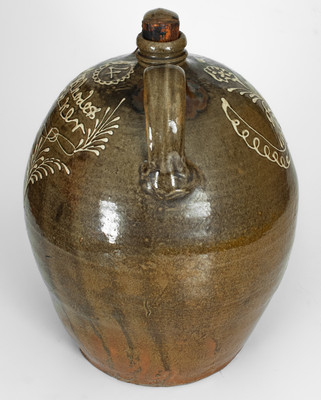 Exceptional C. Rhodes / Maker (Collin Rhodes, Edgefield District, SC) Four-Gallon Double-Handled Stoneware Jug