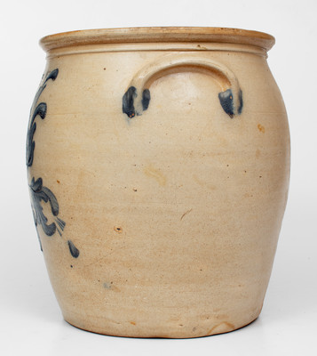 5 Gal. COWDEN & WILCOX / HARRISBURG, PA Stoneware Jar with Elaborate Floral Decoration