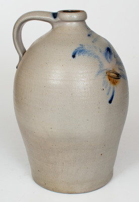 J. W. COWDEN / HARRISBURG, PA Stoneware Jug w/ Floral Decoration