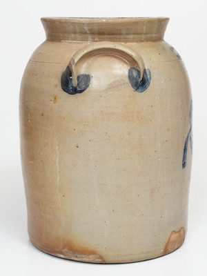 3 Gal. COWDEN & WILCOX / HARRISBURG, PA Stoneware Jar w/ Fine Leaf Decoration
