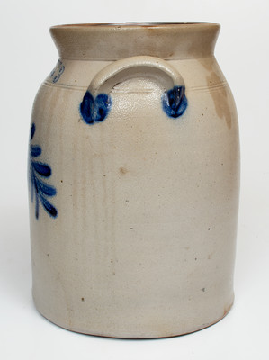 3 Gal. COWDEN & WILCOX / HARRISBURG, PA Stoneware Jar w/ Floral Decoration